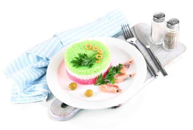 Zestaw talerzy z jedzeniem